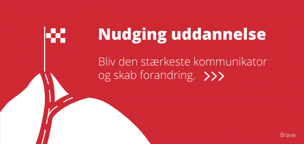 Denne nudging uddannelse med fokus på kommunikation gør dig i stand til at ændre menneskers adfærd ved hjælp af din kommunikation. Nudging uddannelse giver dig viden. Nudging uddannelsen giver dig værktøjer. Nudging uddannelsen giver dig evnerne til at skabe vedvarende adfærdsforandringer. På denne nudging uddannelse får du øget din faglighed.